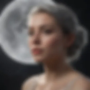 Lunar Influences on Cancer Individuals Artistic representation of lunar phases affecting Cancer