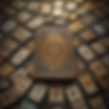 Exploring Tarot as a Tool for Clairvoyance A close-up of tarot cards laid out in an intricate pattern.