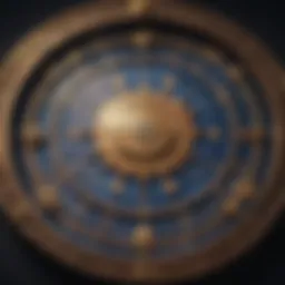 Astrological chart depicting zodiac signs and their interactions