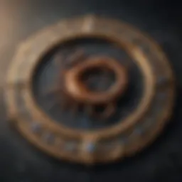 Scorpio zodiac sign symbol surrounded by stars