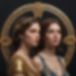 Symbolic representation of the Gemini zodiac sign