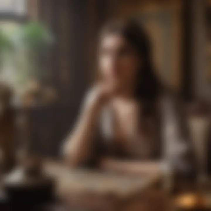A serene setting for tarot reading, emphasizing the role of intuition and personal reflection.