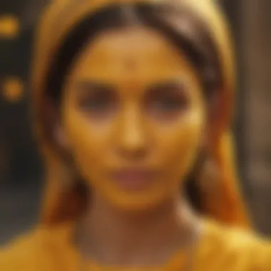 Haldi displayed in a ceremonial context, illustrating its cultural significance