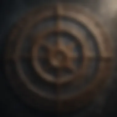 Artistic Depiction of Mathematical and Spiritual Elements An artistic depiction of mathematical symbols intertwined with spiritual elements