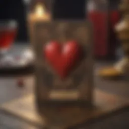 A beautifully illustrated deck of love tarot cards showcasing heart symbols.