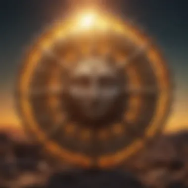 The Essence of Sun, Moon, and Rising Signs Artistic representation of sun, moon, and rising symbols