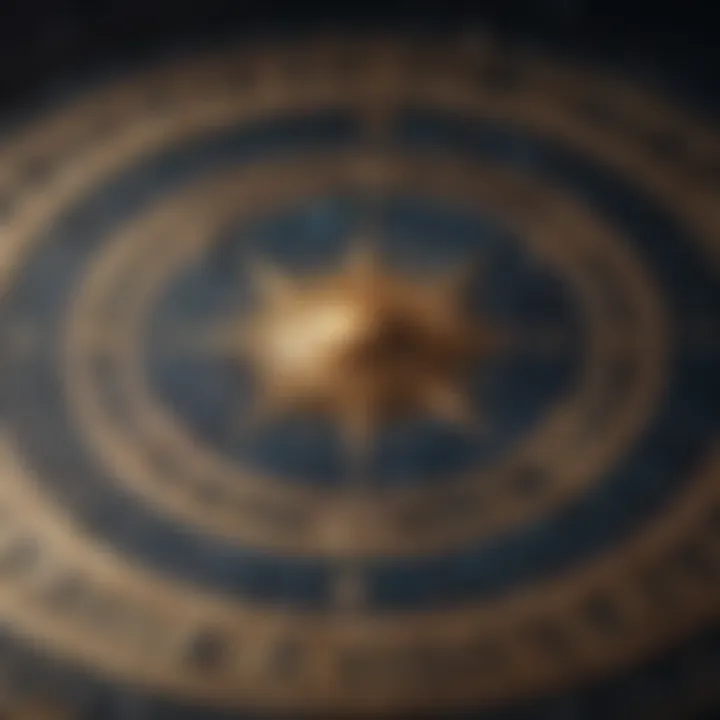 Celestial map illustrating astrological influences