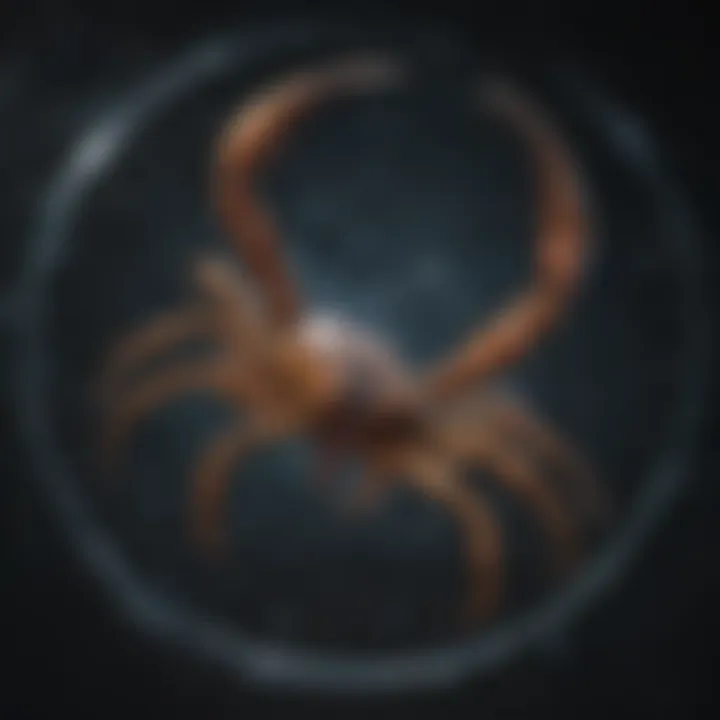 The Scorpio constellation shining in the night sky