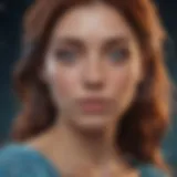 Aquarius constellation with a glowing aura