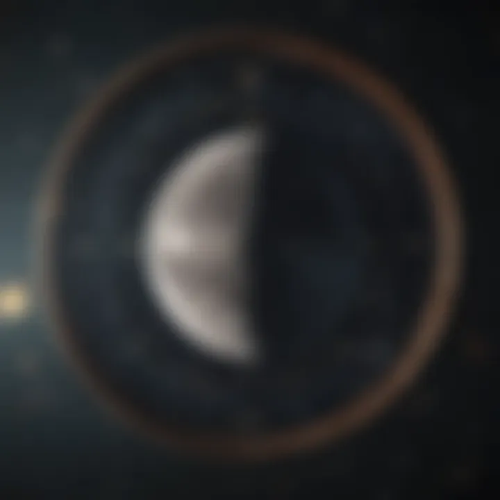 Astrological chart with moon phase indicators