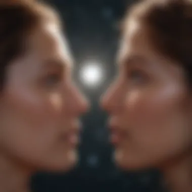 Artistic depiction of Gemini Moon sign reflecting emotional depth and duality