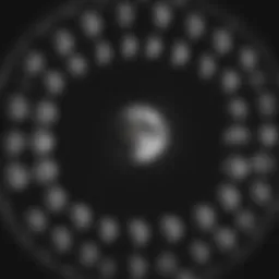 Phases of the Moon in a Circular Pattern