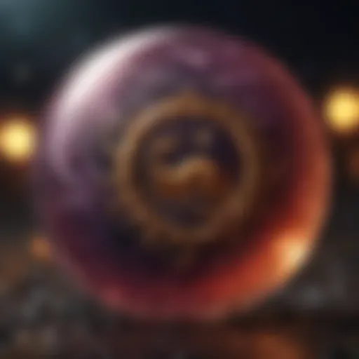 Scorpio moon sign symbol surrounded by deep cosmic colors