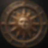 Symbolic representation of the zodiac wheel showcasing sun signs.