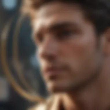 Exploring the Emotional Depth of Libra Artistic depiction of a Libra man's emotional depth