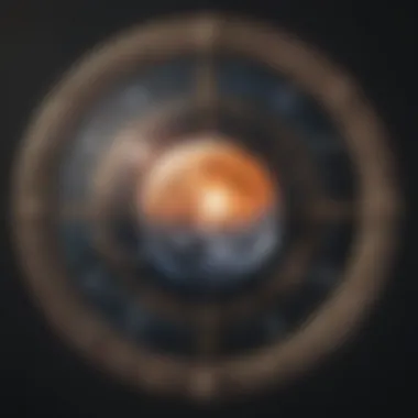 Astrological Chart and Moon's Placement Astrological chart highlighting the moon's position