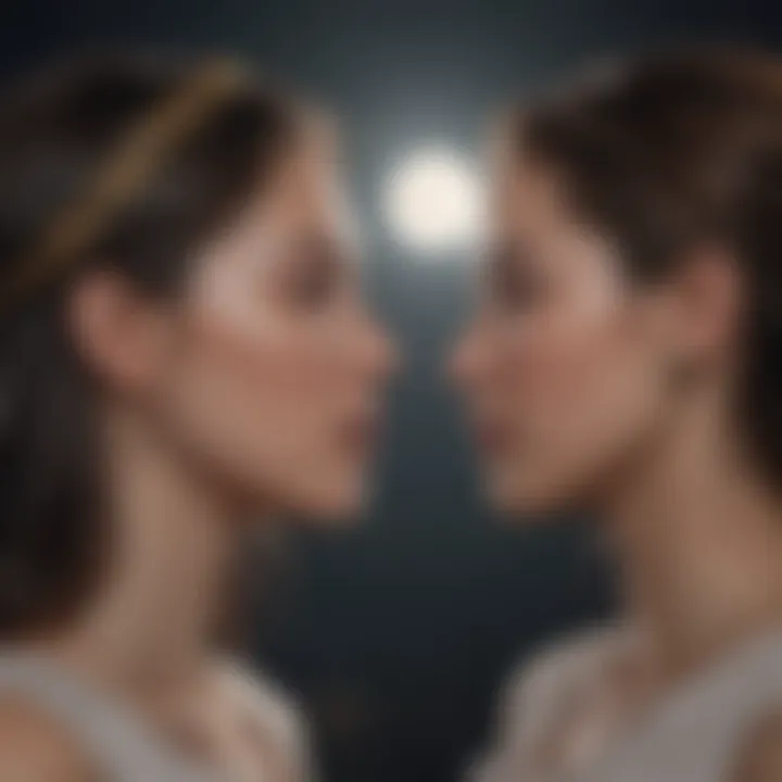 Visual representation of the moon's effect on relationships