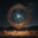 The alignment of celestial bodies in the night sky