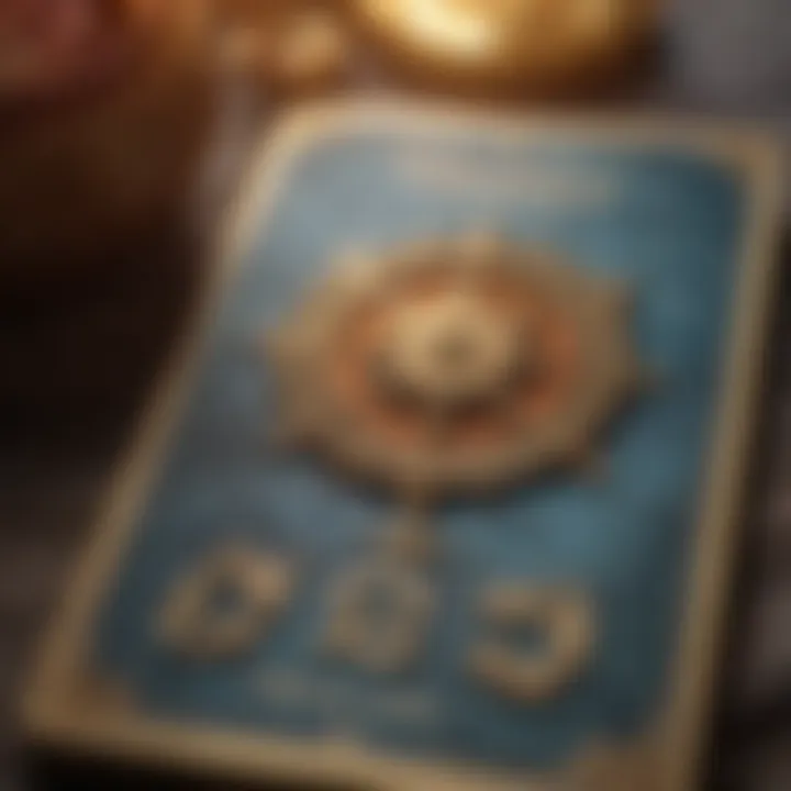 A close-up view of a tarot card depicting a significant symbol of guidance.