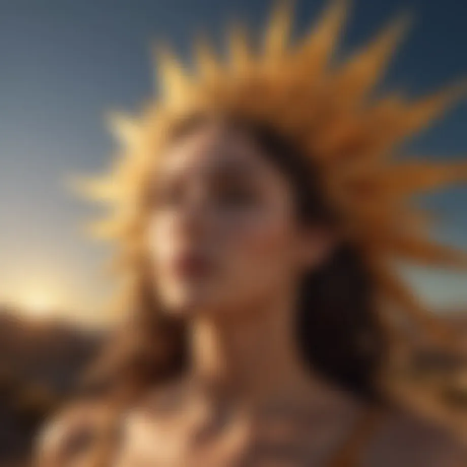A cosmic representation of the sun sign symbolizing individuality and core identity