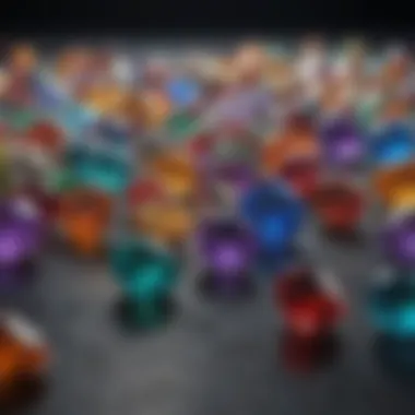Diverse Birthstones Collection A vibrant array of gemstones representing different birthstones for each month.
