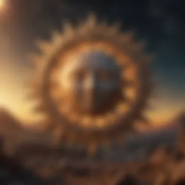 The Significance of Sun, Moon, and Rising Signs Artistic depiction of sun, moon, and rising signs intertwined with cosmic elements.