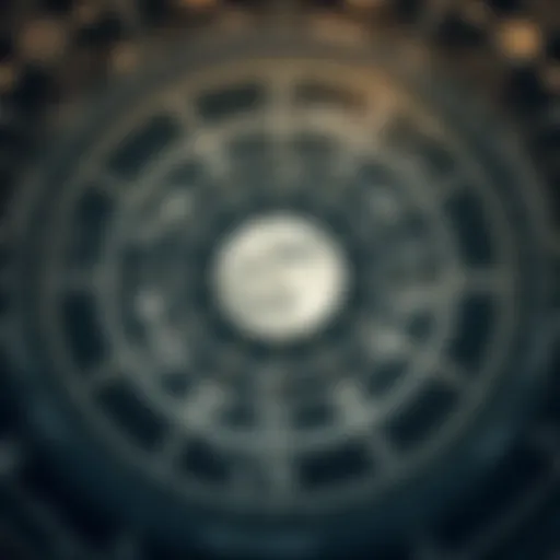 Astrological chart with moon and rising sign highlighted