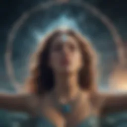 Celestial representation of the Aquarius rising sign