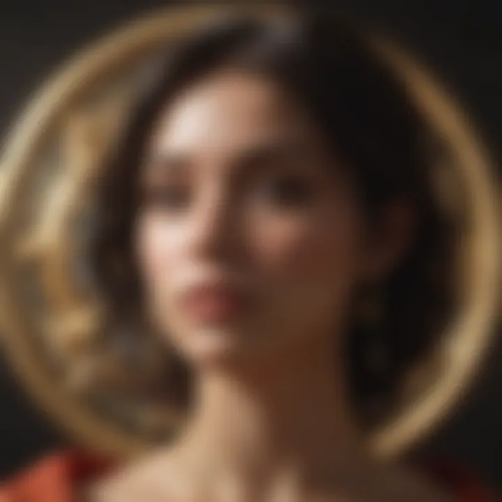 A person contemplating their zodiac identity