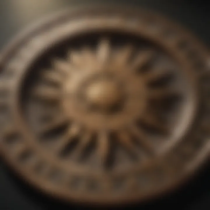 Zodiac wheel showcasing different sun signs