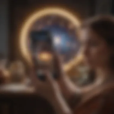 Person using astrology app on a smartphone