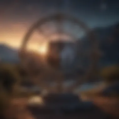 Zodiac Signs in a Starry Landscape Starry night sky with zodiac signs