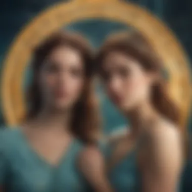 Zodiac Signs: Virgo and Aquarius Symbolic representation of Virgo and Aquarius zodiac signs