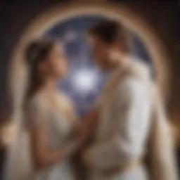 Astrological chart depicting celestial alignments for a wedding