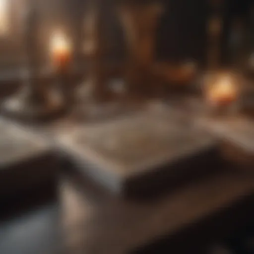 Tarot cards laid out on a mystical table