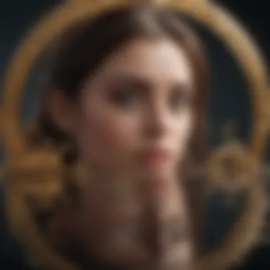 Illustration of a person reflecting on their zodiac sign and its significance