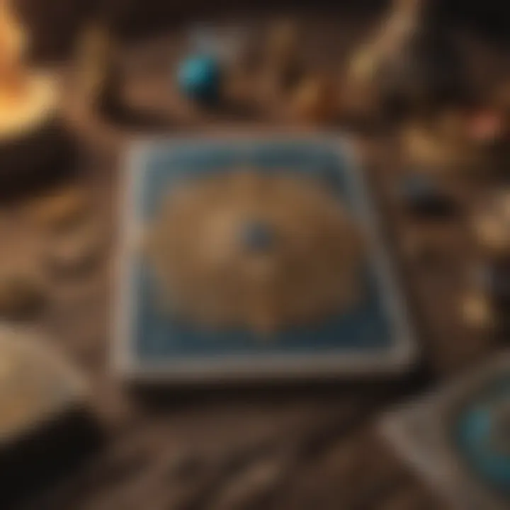 Tarot card spread with zodiac symbols